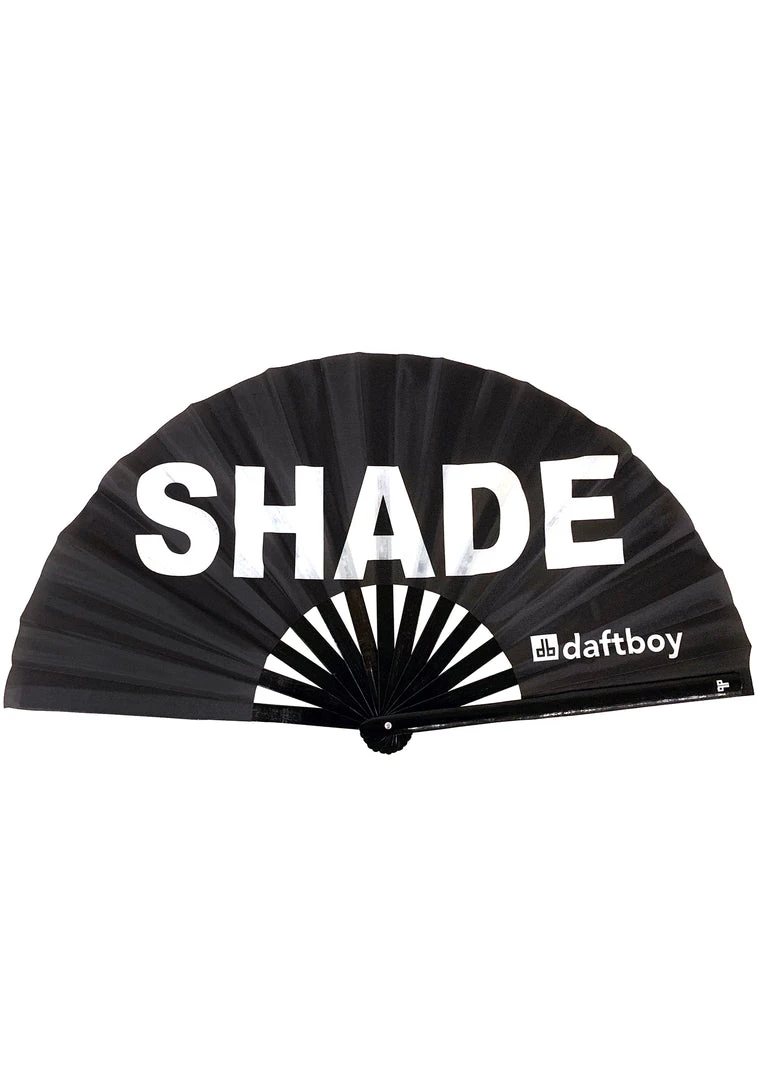 Daftboy Shade Bamboo Fan In Black And White Wild Heart