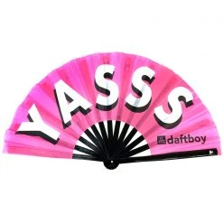 Daftboy Yasss Rave Fan In Pink And White