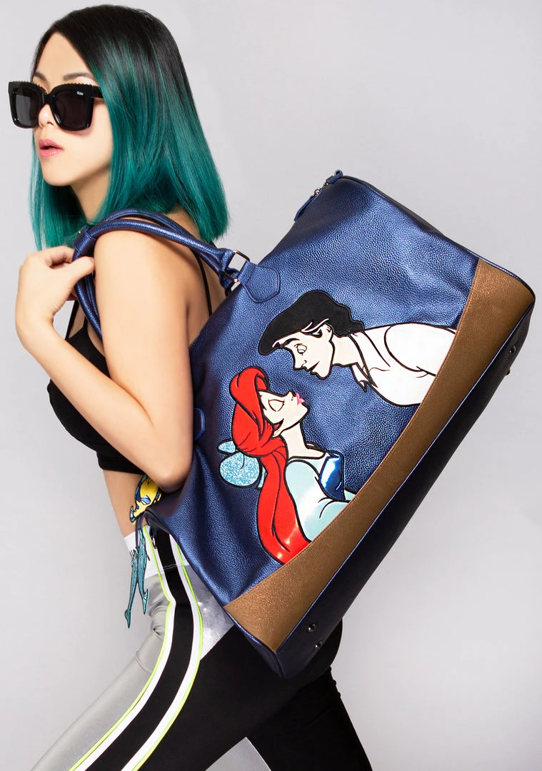 Danielle Nicole X LASR Exclusive Disney Little Mermaid Kiss The Girl Weekender Bag LASR Exclusives