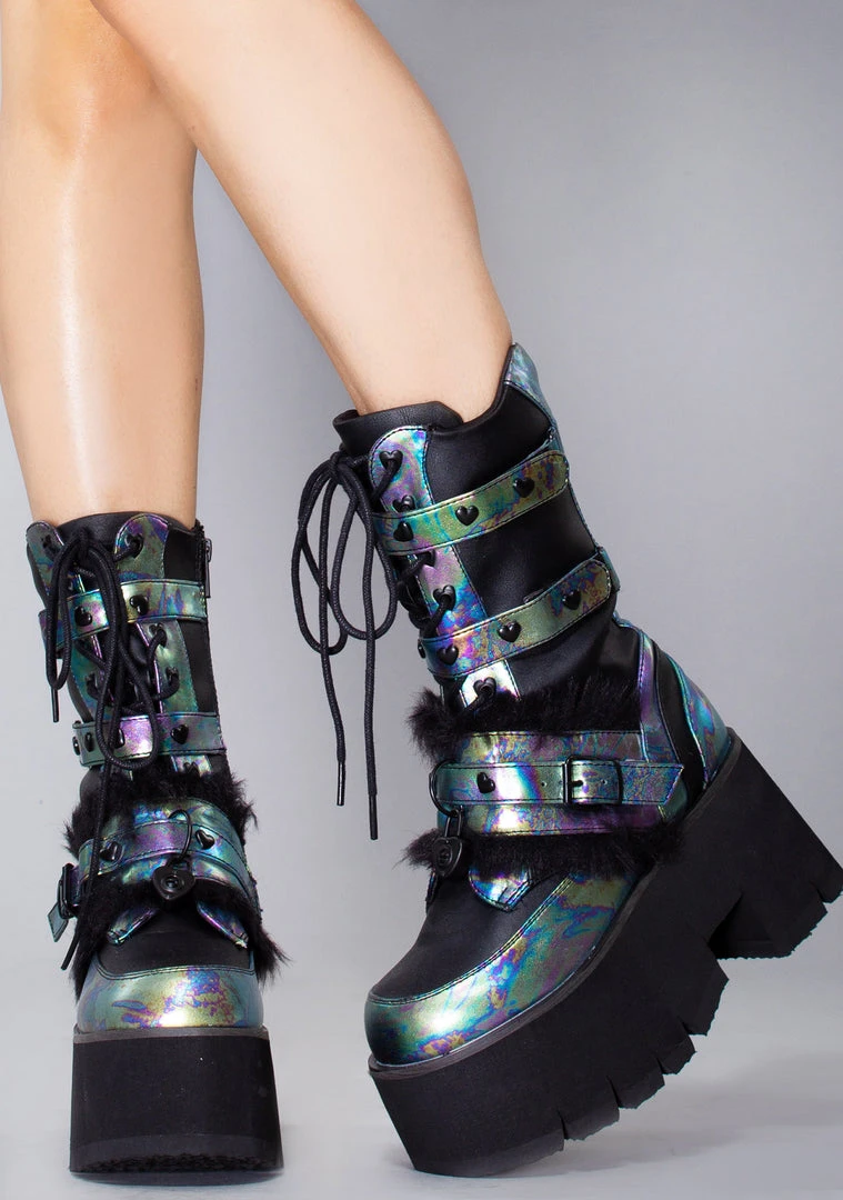 Demonia Mad World Party Monster Platform Boots