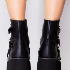 Demonia Bat Out Of Hell Platform Boots Wild Heart