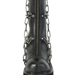 Demonia Pent Up Chained Platform Boots Shoes