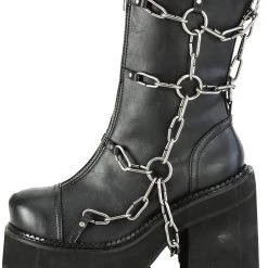 Demonia Pent Up Chained Platform Boots Shoes