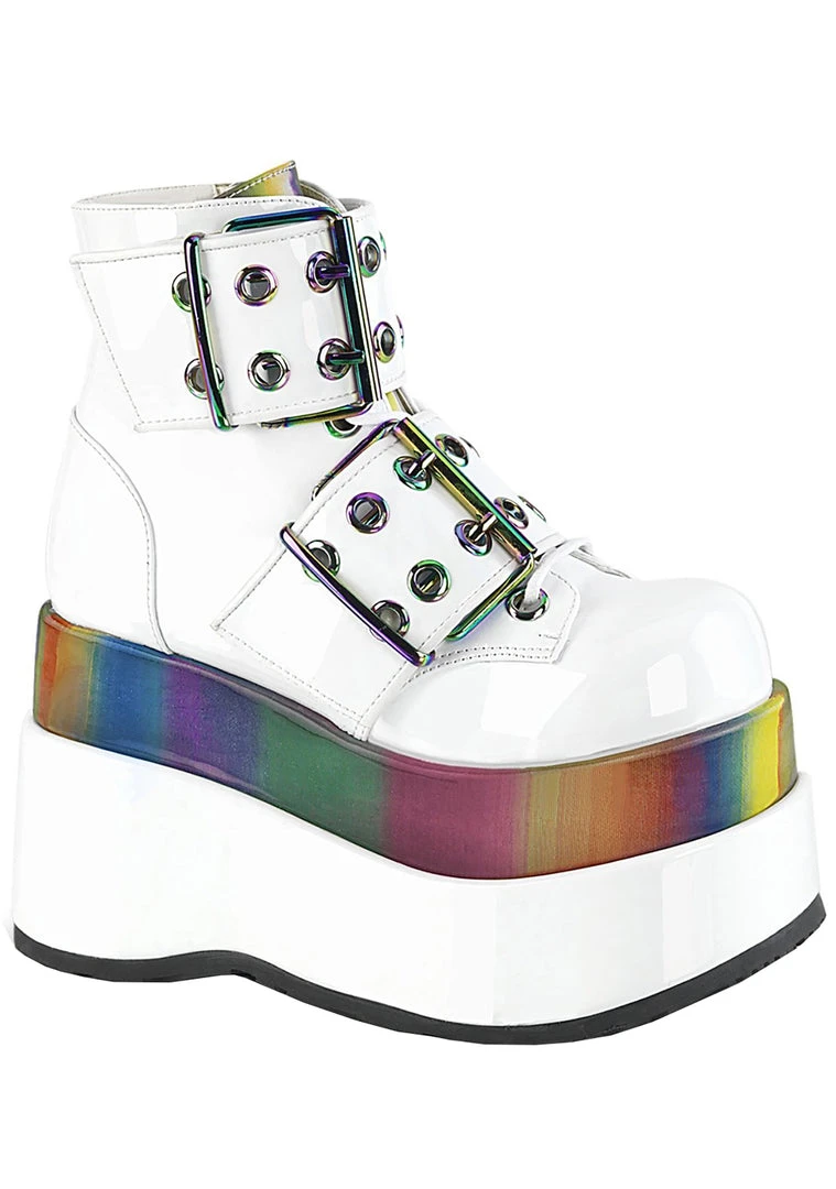 Demonia Raving Rainbow Platform Boots