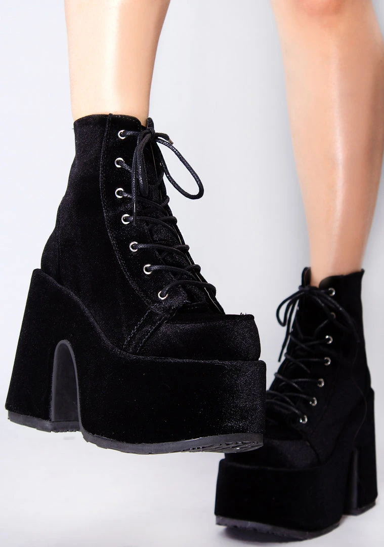 Demonia The Great Fantastic Velvet Underground Platform Boots