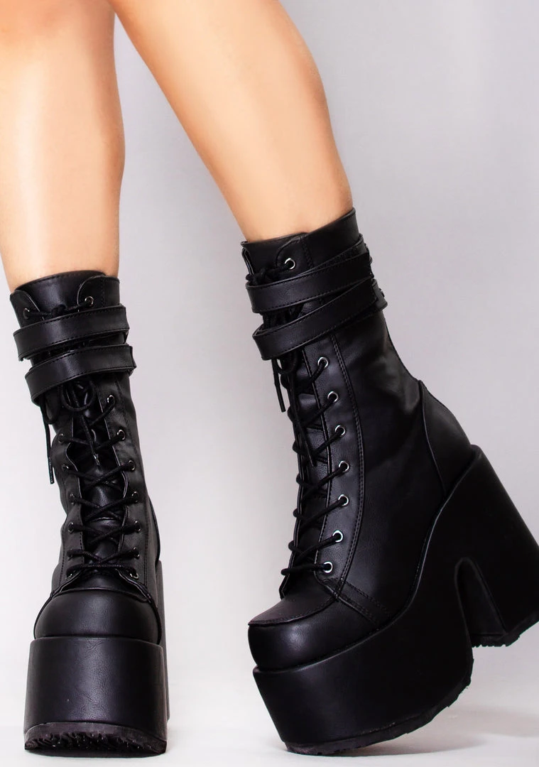 Demonia Shoes Night Dive Platform Boots