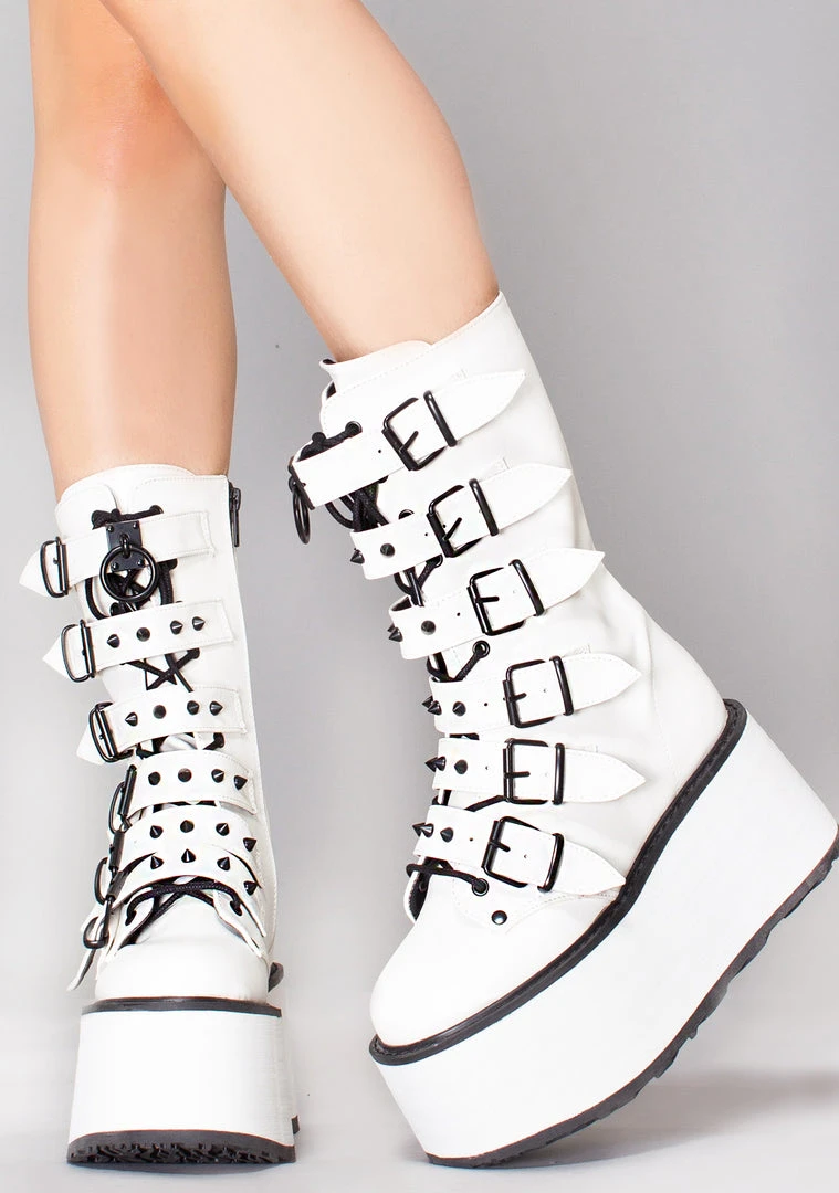 Demonia Mad World Sudden Death Platform Boots