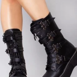 Demonia Shadow Walker Platform Boots Shoes