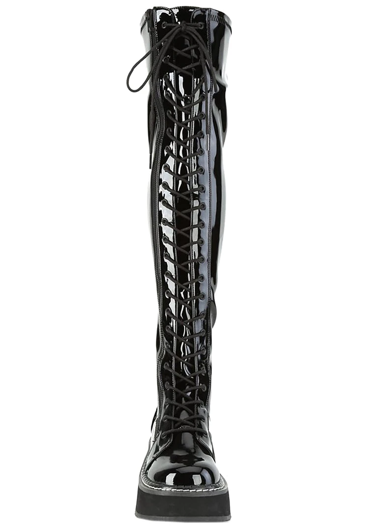 Demonia Dead Cell Thigh High Platform Boots Shoes