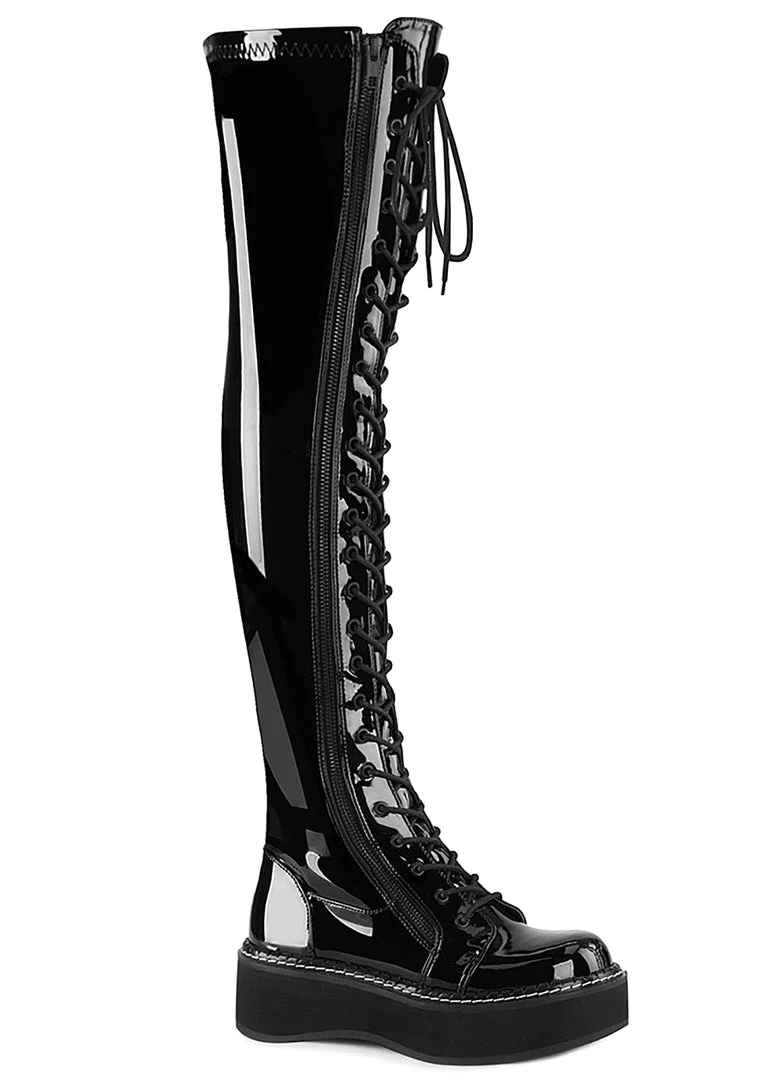 Demonia Dead Cell Thigh High Platform Boots Shoes
