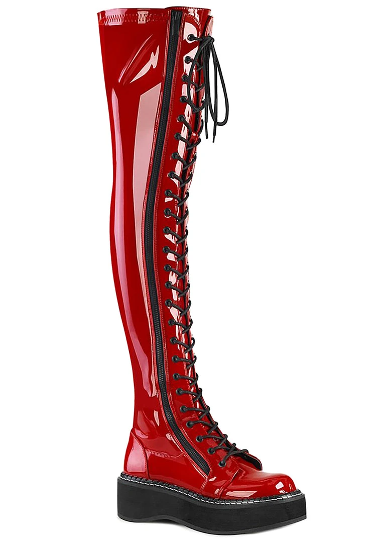Demonia She Wants Revenge Thigh High Platform Boots