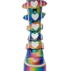 Demonia Mad World Kandi Hearts Platform Boots