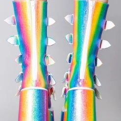 Demonia Mad World Kandi Hearts Platform Boots