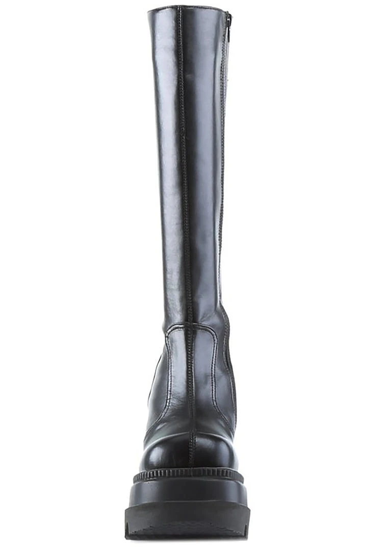Demonia Total Blackout Platform Boots