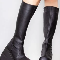 Demonia Total Blackout Platform Boots