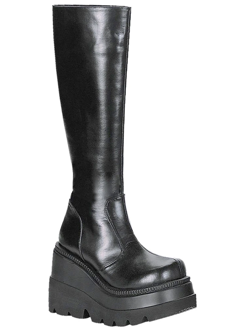 Demonia Total Blackout Platform Boots