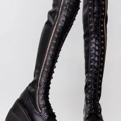 Demonia Dangerous Conviction Thigh-High Platform Boots The Great Fantastic