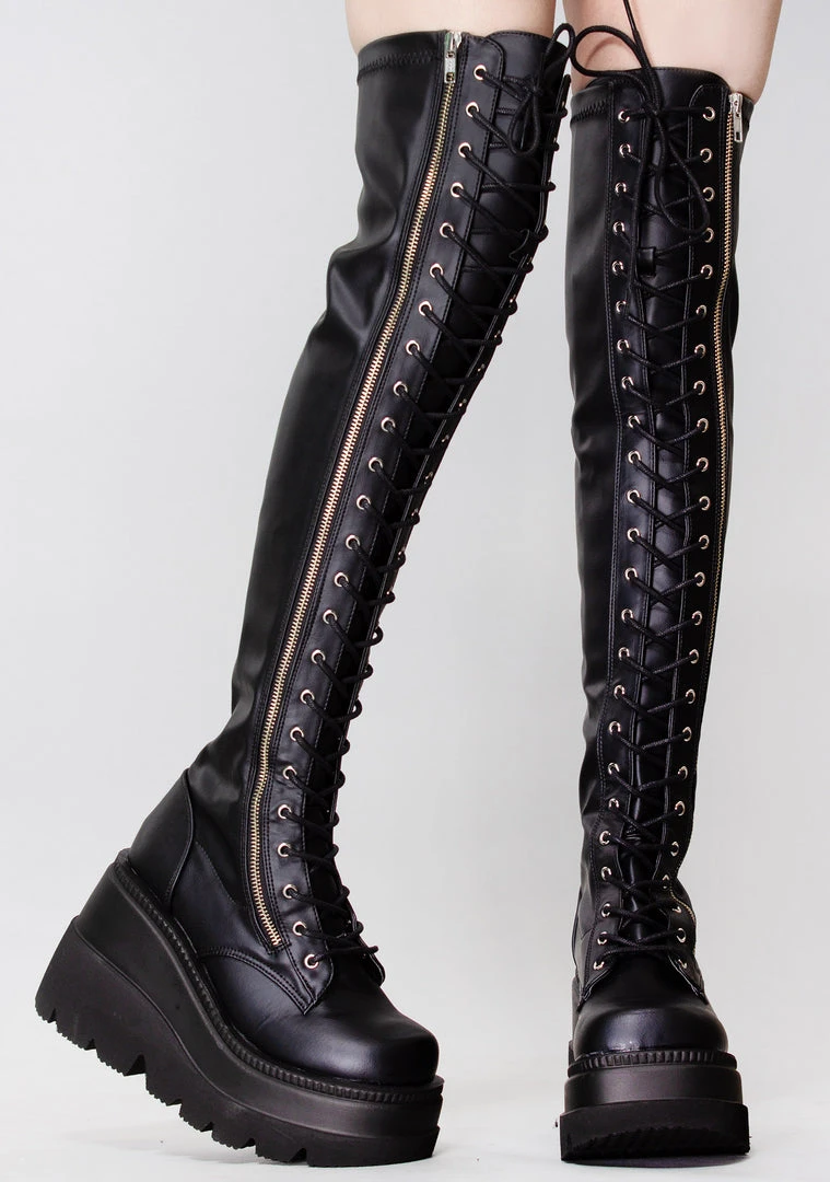 Demonia Dangerous Conviction Thigh-High Platform Boots The Great Fantastic