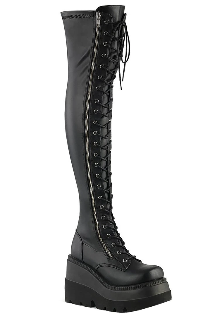 Demonia Dangerous Conviction Thigh-High Platform Boots The Great Fantastic
