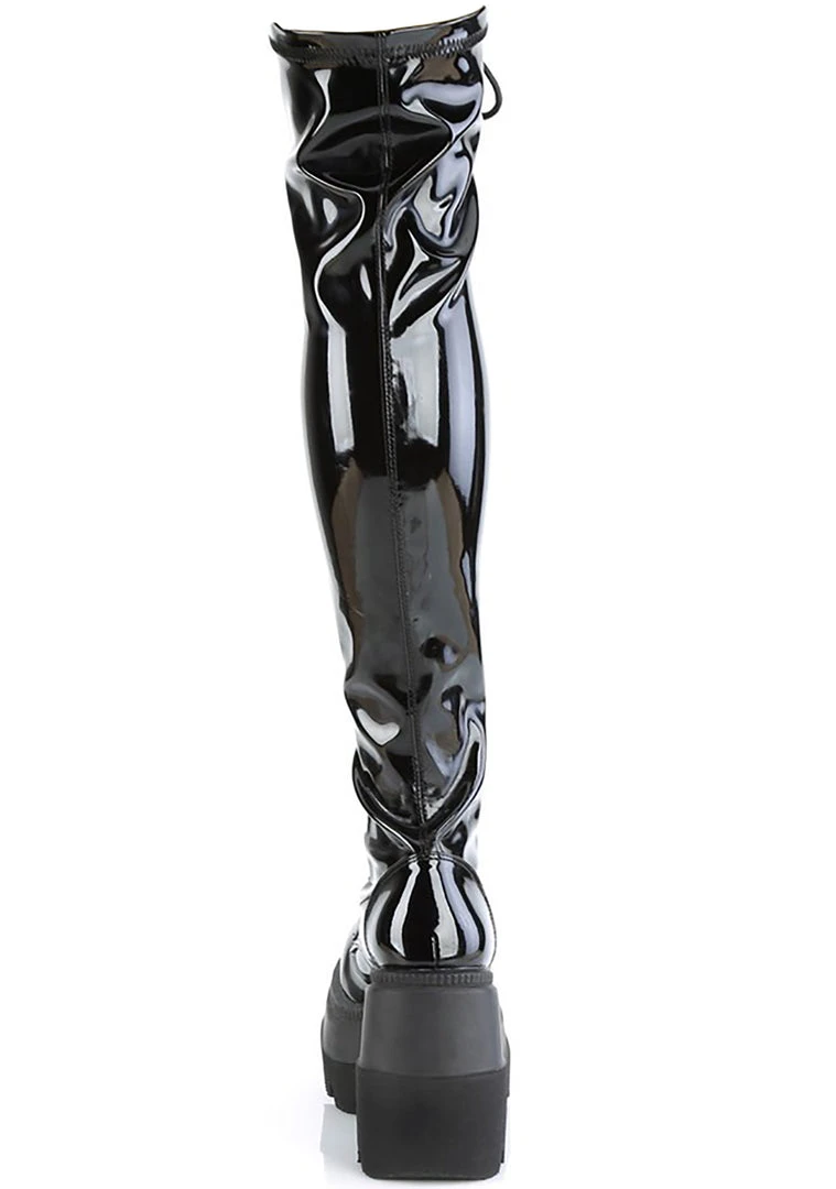 Demonia No Surrender Thigh-High Platform Boots Shoes