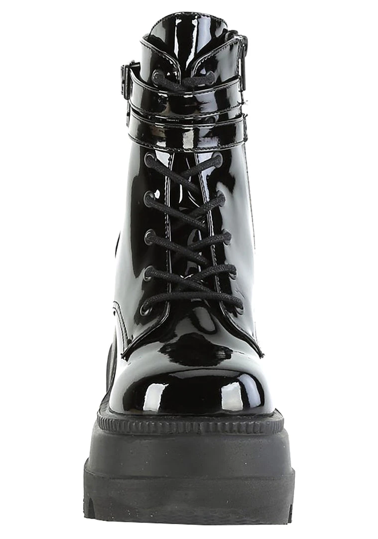 Demonia Paint It Black Platform Boots Wild Heart