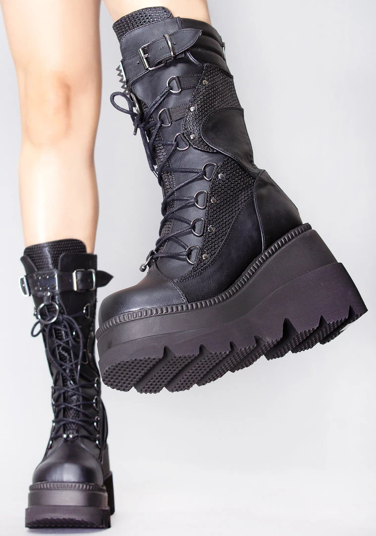 Demonia Disruptive Behavior Platform Boots Shoes