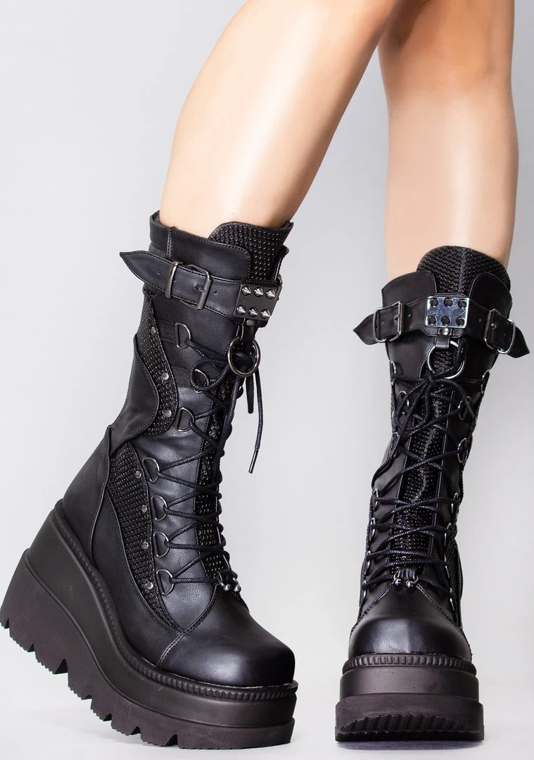 Demonia Disruptive Behavior Platform Boots Shoes