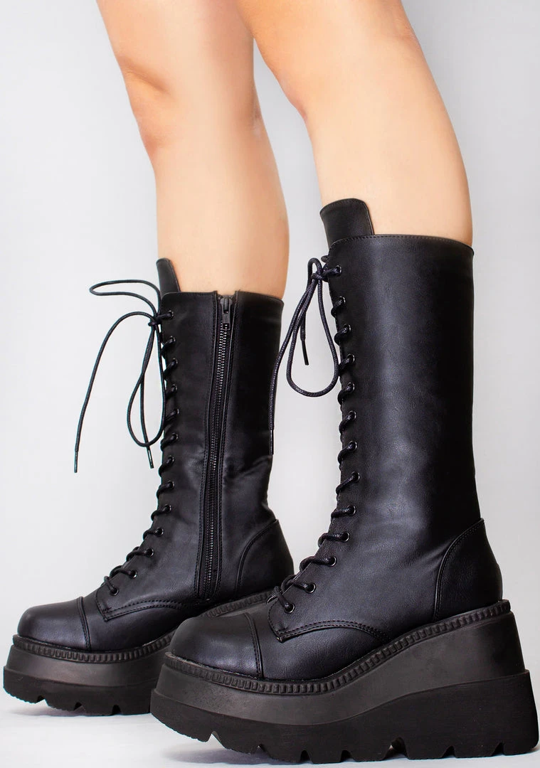 Demonia Shoes Dark Stalker Platform Boots