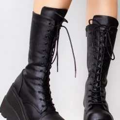Demonia Shoes Dark Stalker Platform Boots