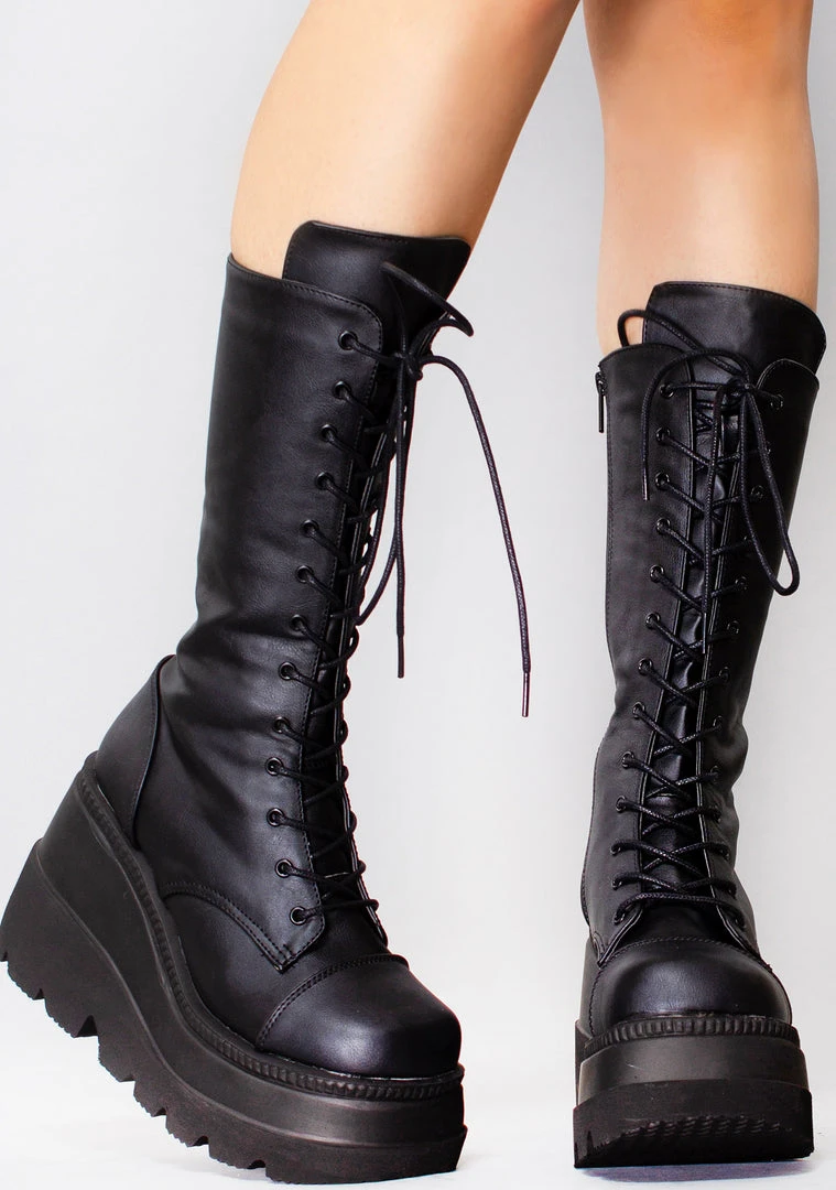 Demonia Shoes Dark Stalker Platform Boots