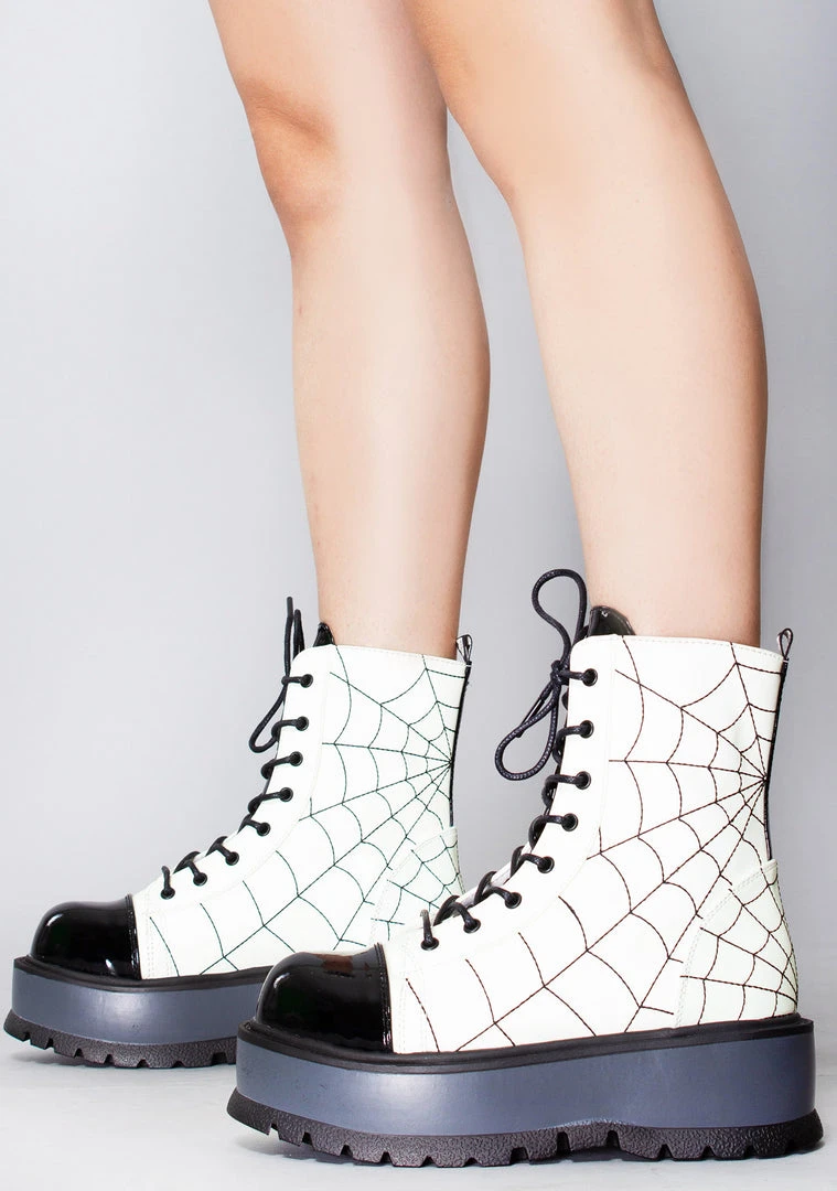 Demonia Web Weever Platform Boots