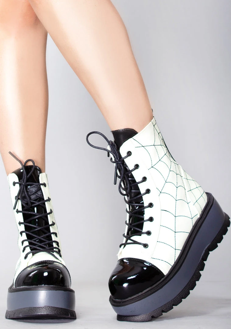 Demonia Web Weever Platform Boots