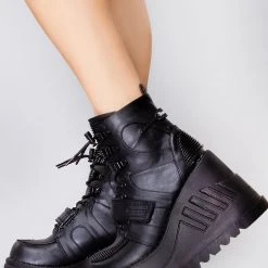 Demonia Black Ops Platform Boots Shoes