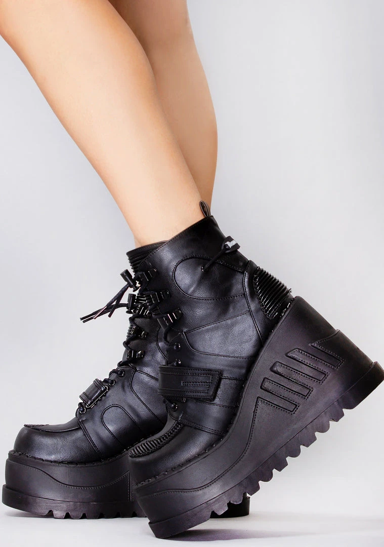 Demonia Black Ops Platform Boots Shoes