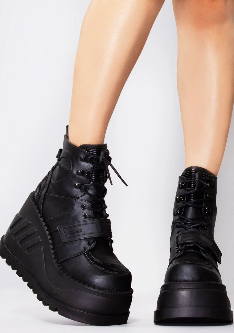 Demonia Black Ops Platform Boots Shoes