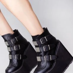 Demonia The Great Fantastic Derezzed Platform Boots