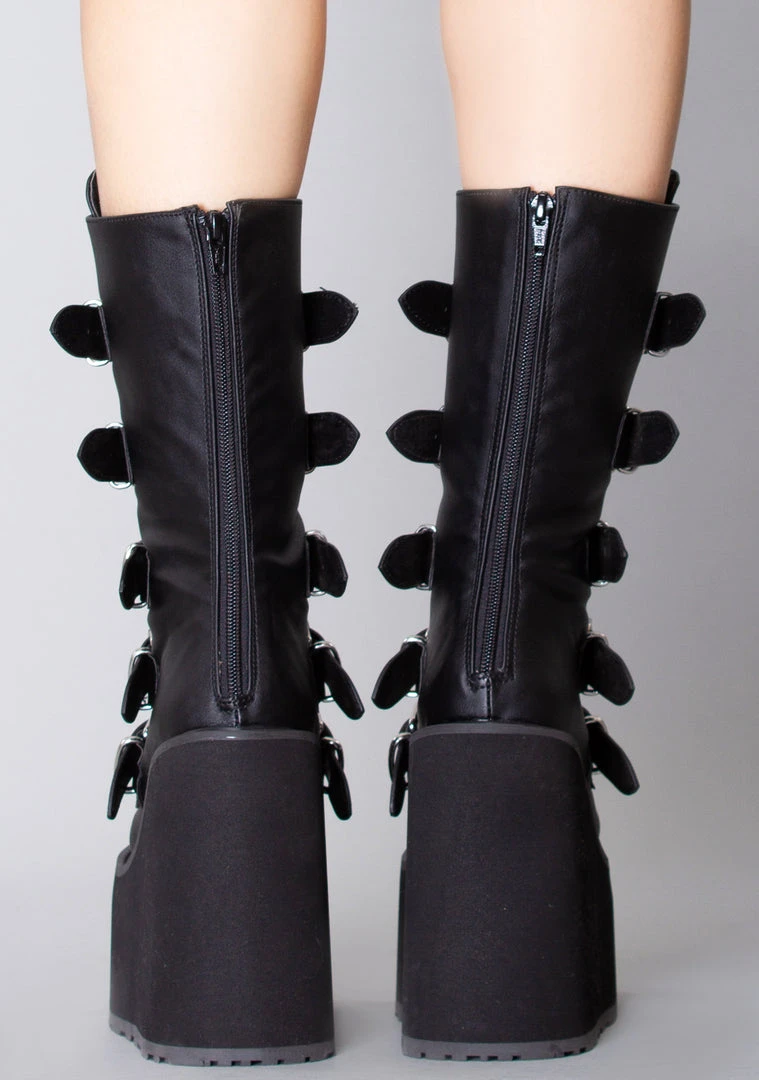 Demonia Black Heart Platform Boots Shoes