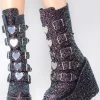 Demonia The Great Fantastic Supernovae Glittered Platform Boots