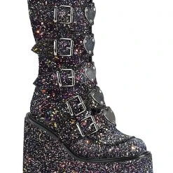 Demonia The Great Fantastic Supernovae Glittered Platform Boots