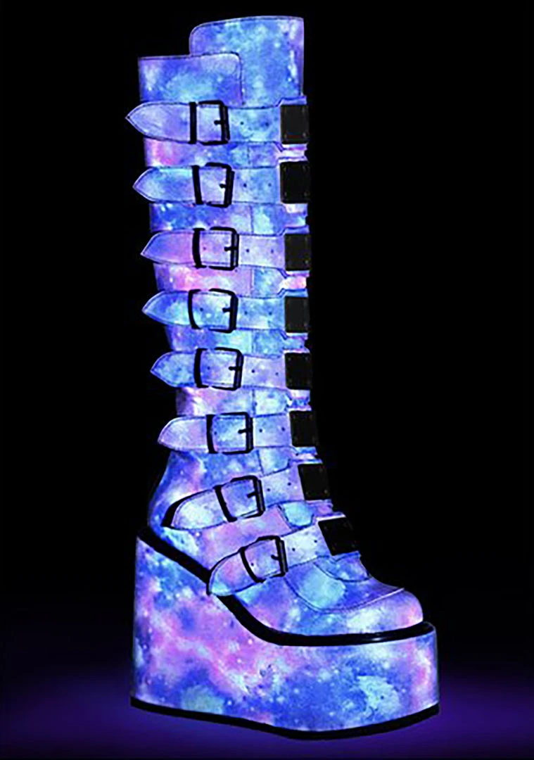 Demonia Mad World Galaxy Burst Platform Boots