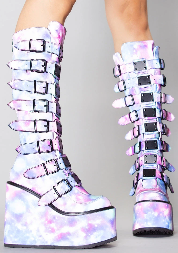 Demonia Mad World Galaxy Burst Platform Boots