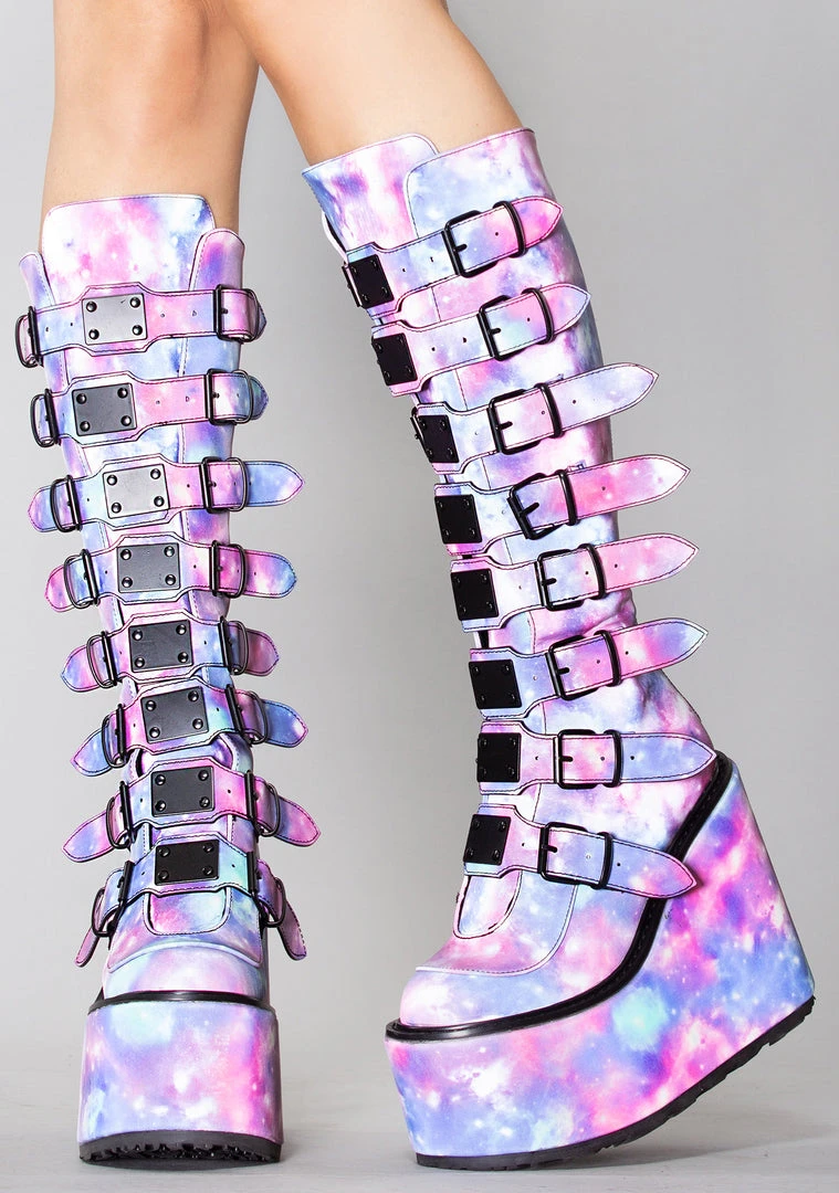 Demonia Mad World Galaxy Burst Platform Boots