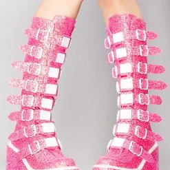 Demonia Sugar Rush UV Reactive Platform Boots