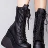 Demonia Shoes Dead Space Holographic Platform Boots