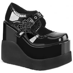 Demonia Kiss Of Death Platform Wedge Heel