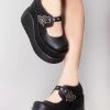 Demonia Mad World Miss Fortune Platform Wedge Heel