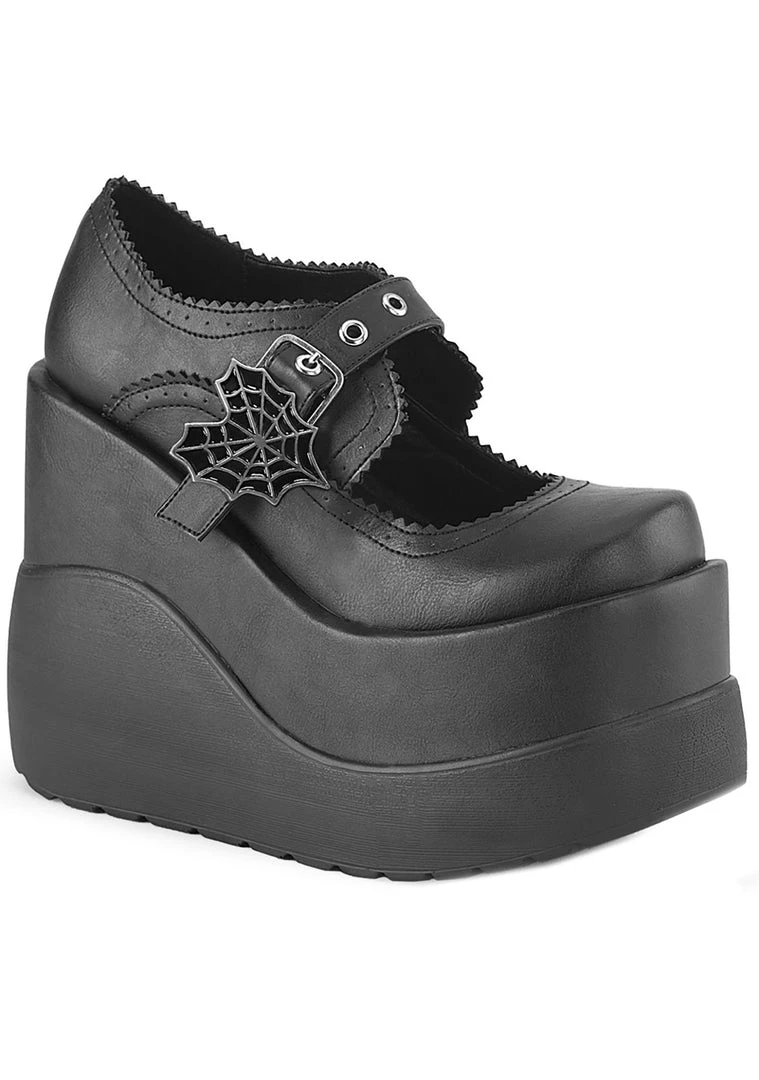 Demonia Mad World Miss Fortune Platform Wedge Heel