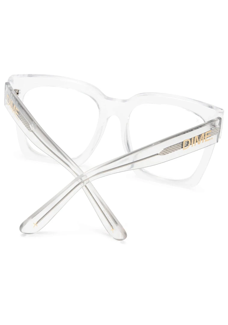 Dime Optics Anonymous Blue Light Glasses In Clear Crystal