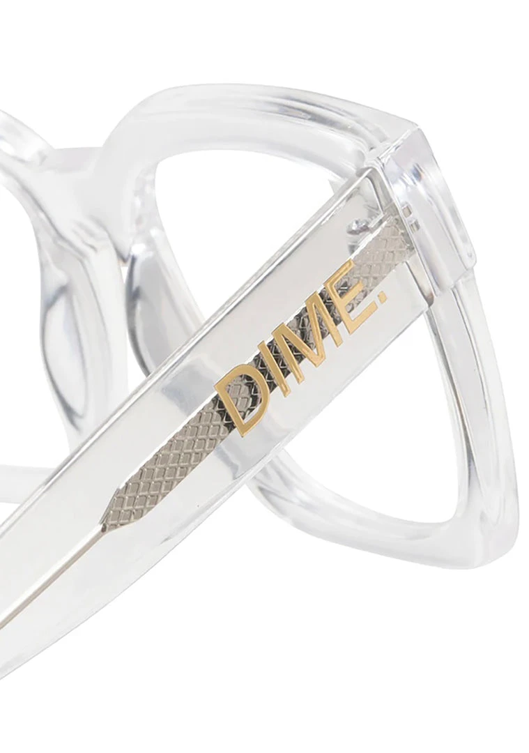 Dime Optics Anonymous Blue Light Glasses In Clear Crystal