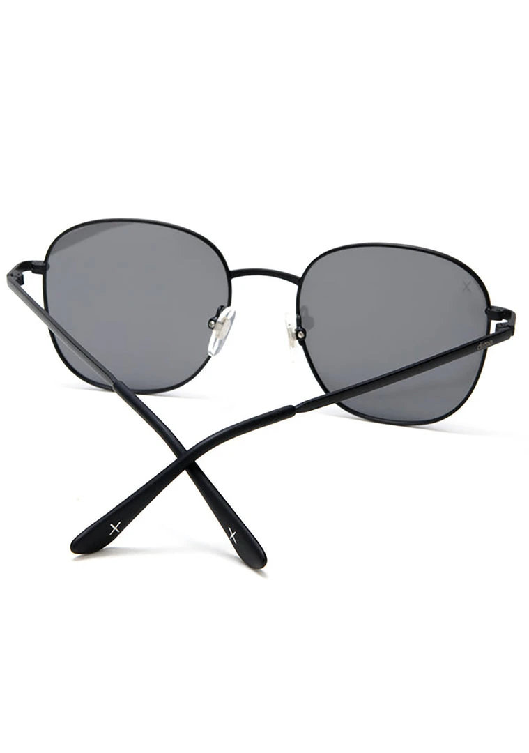 Dime Optics Avalon Sunglasses In Matte Black/Grey Mirror New